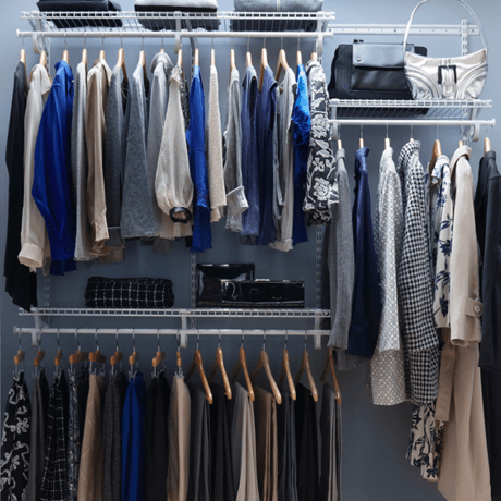 Wire Shelving in Bedroom Closet