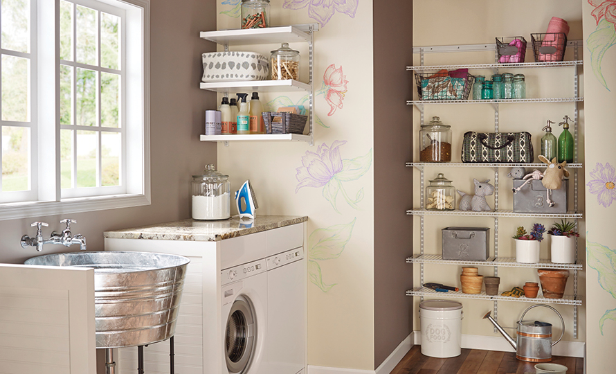 Laundry Room Wire Shelving