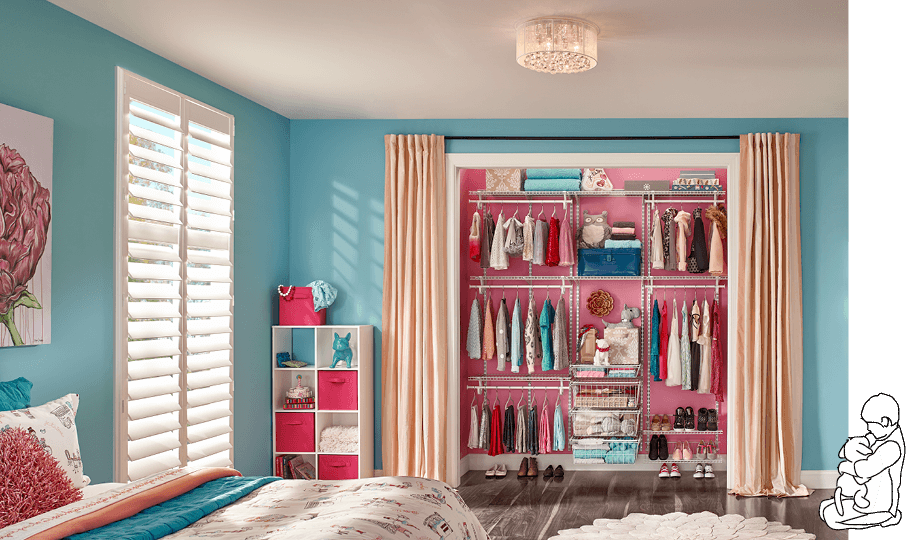 Give your child the gift of a well-organized closet space, where everything has its place, making getting dressed in the morning quicker and more fun – and your life easier, too!  Explore ShelfTrack. 