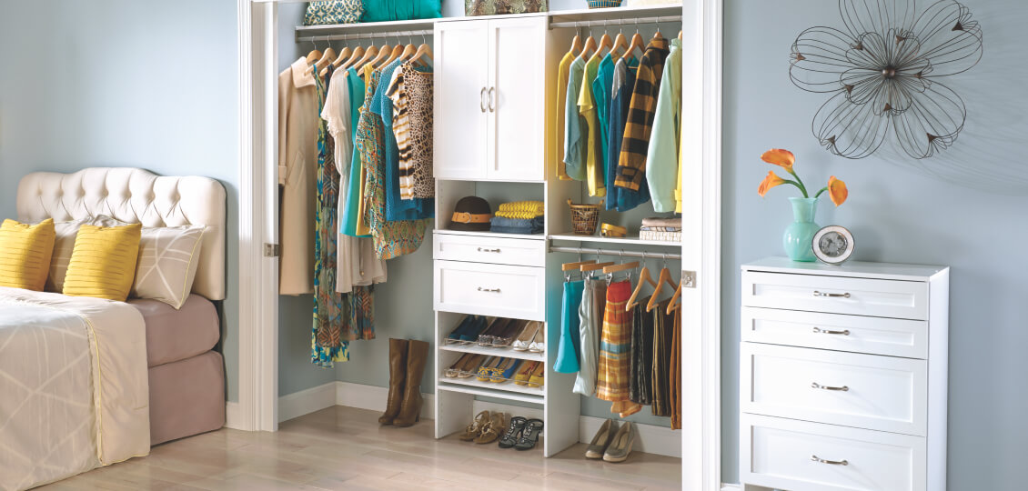 Give your bedroom closet a clean feel with SuiteSymphony