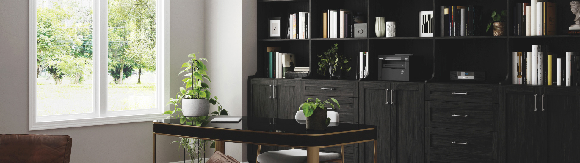 Mastersuite 27th Avenue in Oxford Black With Stainless Steel Bar Pulls