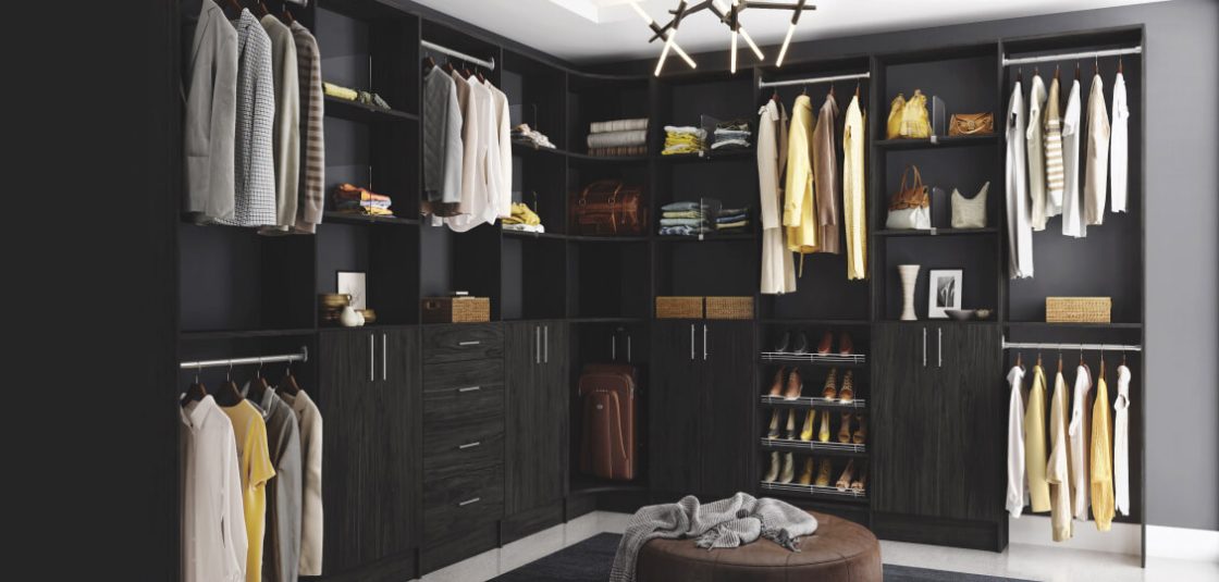 Walk-in Closet Featuring MasterSuite Oxford Black