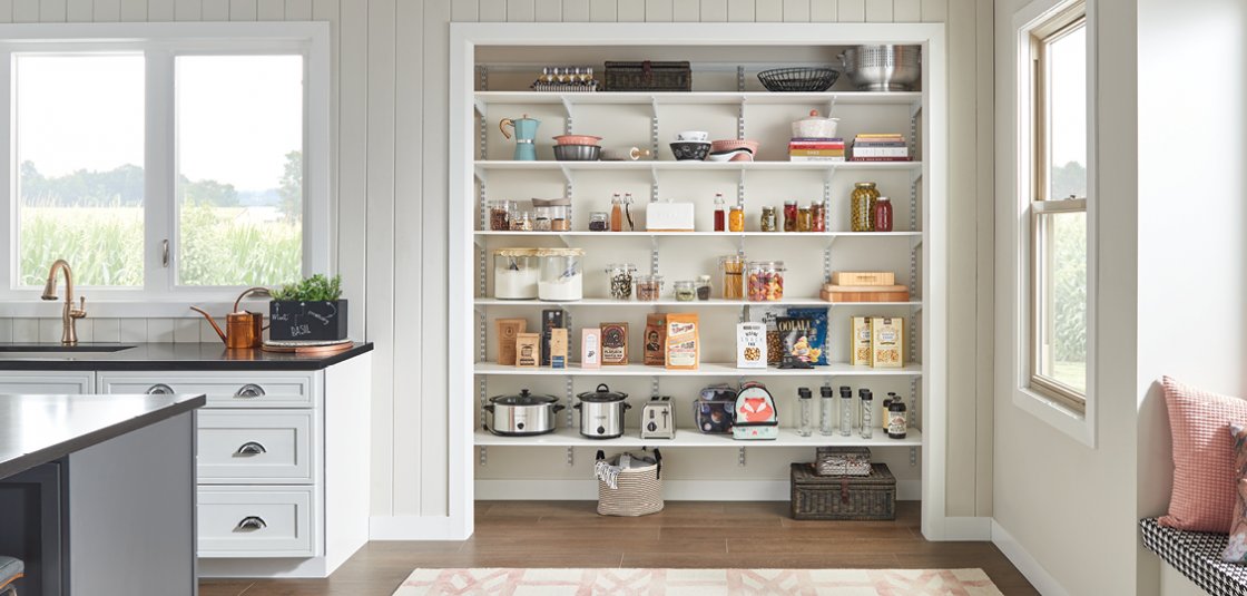 Kitchen Pantry Wood Shelving